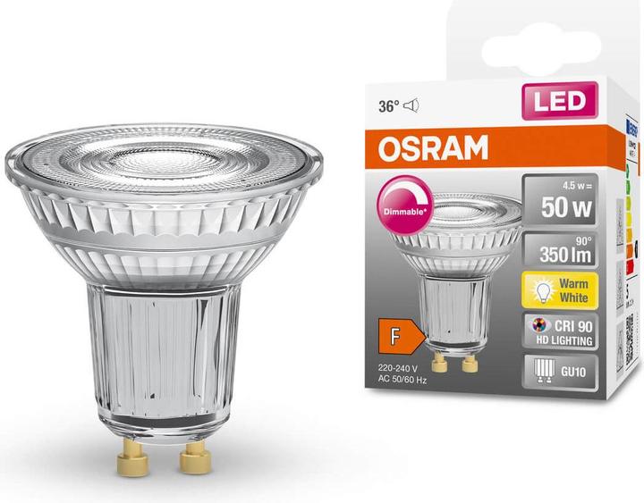 Actual product image Osram LED reflector (GU10, 4.50 W, 350 lm, 1 x, F)