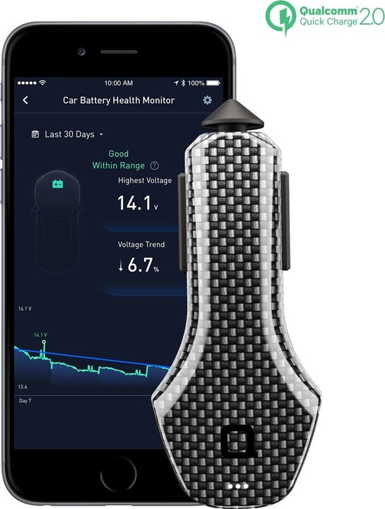 Immagine prodotto nonda Caricatore da auto ZUS Smart Car Charger fibra di carbonio 2.4 A