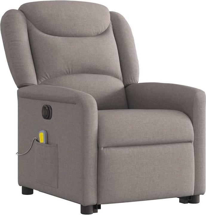 Actual product image vidaXL Electric massage chair with stand-up aid Taupe fabric