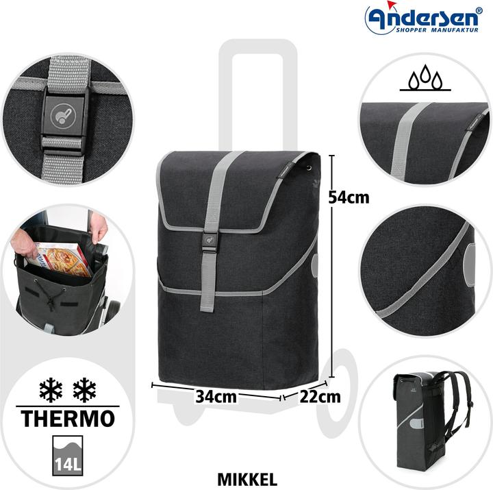 Produktbild Andersen Unus Shopper Mikkel Einkaufstrolley 54 cm