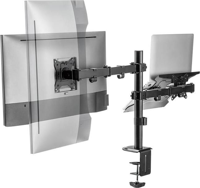 Immagine prodotto LogiLink Staffa per monitor 2 volte, monitor da 1732", notebook/tablet da 1015,6". (Tavolo, 32")