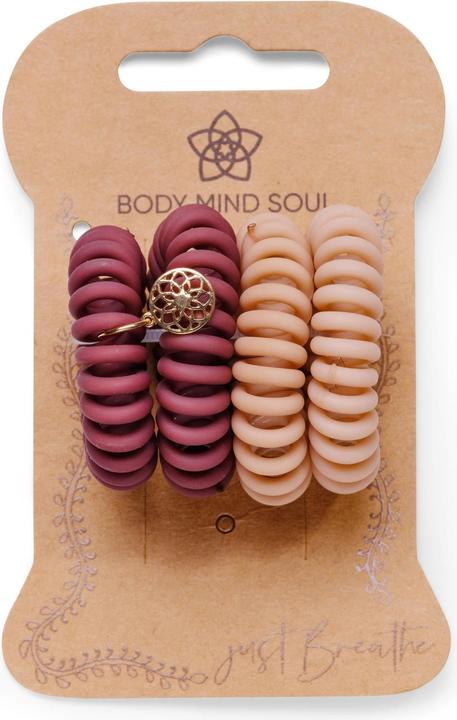 Immagine prodotto Body Mind Soul Cravatta per capelli Twister elastico opaco 4 pezzi (Elastico per capelli)