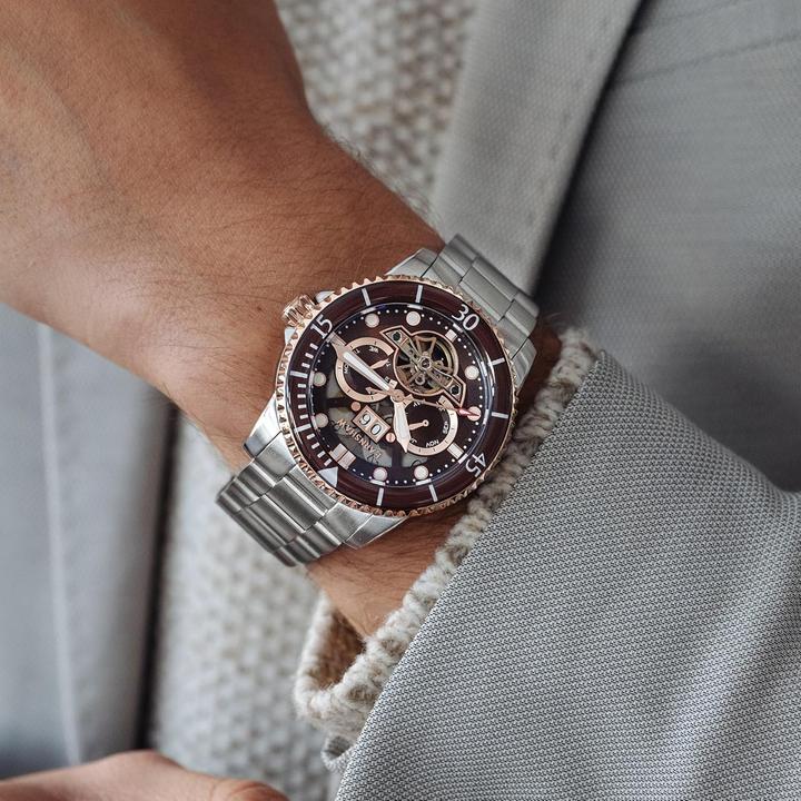 Actual product image Thomas Earnshaw ES-8174-55 Duncan Grand Date Open Heart 43mm (Analogue wristwatch, 43 mm)