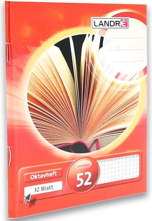 Image du produit Landré A6 cahier in-octavo 2 volets cousus à cheval (A6, Quadrillé, Couverture rigide)