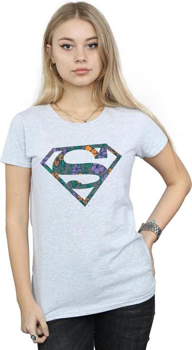 Immagine prodotto Superman Floral Logo 1 Maglietta Donna (L)