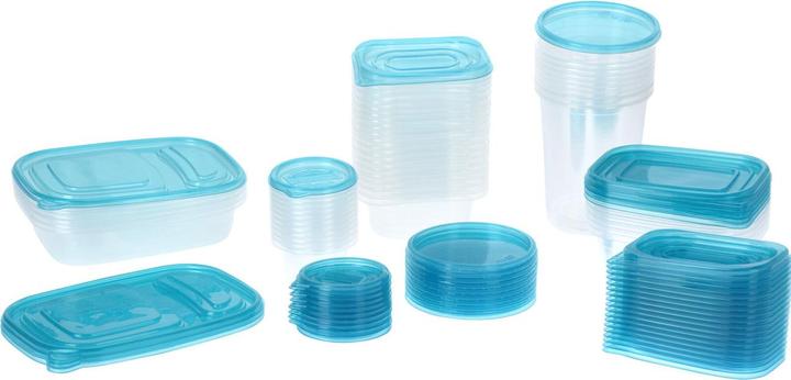 Immagine prodotto Excellent Houseware Set di barattoli Keep-fresh, 50 pezzi con coperchio, blu (12.60 l)