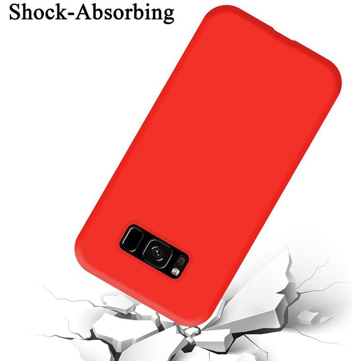 Thumbnail - Cadorabo TPU Liquid Silicone Case Cover (Samsung Galaxy S8+), Smartphone Hülle, Rot