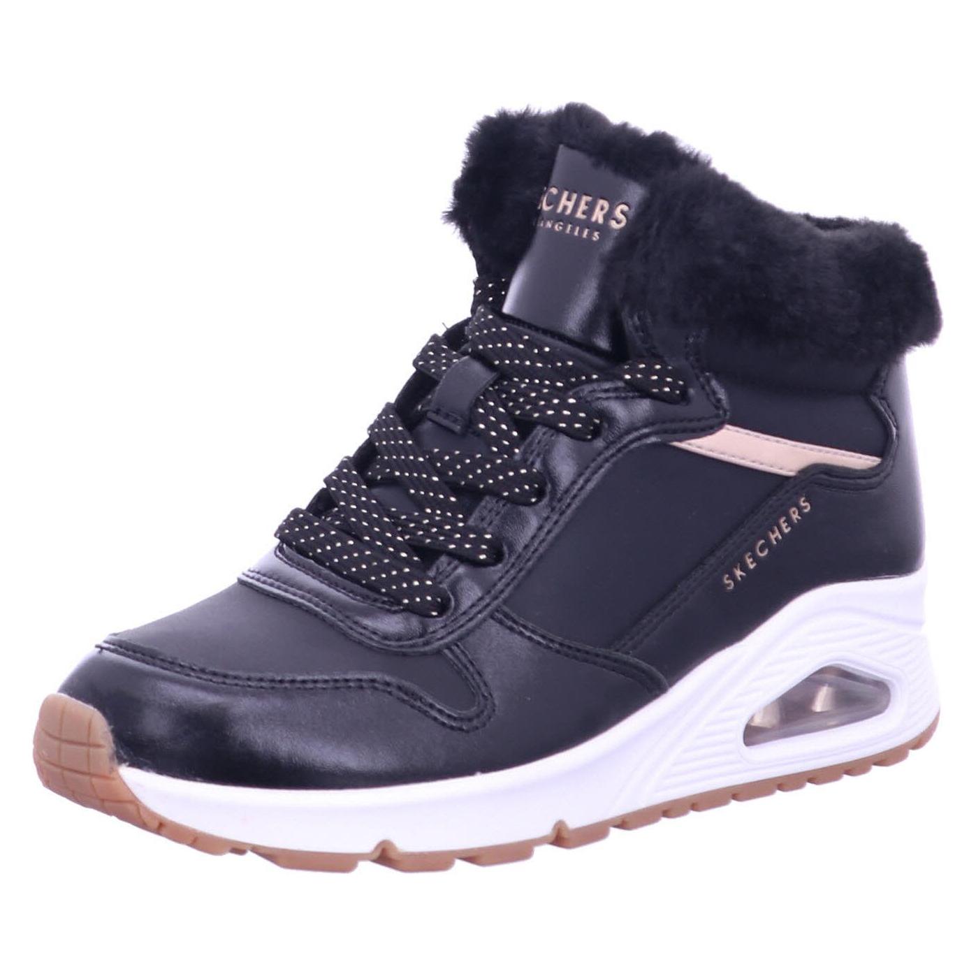 Skechers, Mädchen, Boots + Stiefel, Uno - Cozy On Air, Schwarz, (33)