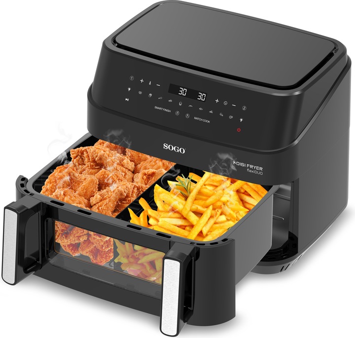 Image du produit Sogo Human Technology FRE-SS-10895 Friteuse à air chaud 2600W Fonction minuterie, protection contre la