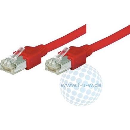 Tecline Dätwyler Patchkabel S/UTP, Cat 5e, rot, 5,0 m hochflexibel, mit Hirosesteckern TM11 (S/UTP, CAT5e, 5 m), Netzwer...