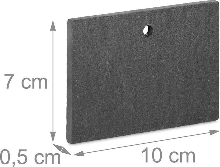 Immagine prodotto Relaxdays 10x Cartelli per piante in ardesia (0.50 cm, 10 cm)