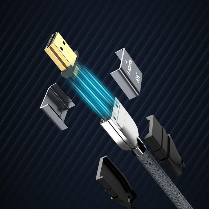 Immagine prodotto Wozinsky cavo HDMI 2.1 8K 60 Hz 48 Gbps / 4K 120 Hz / 2K 144 Hz 5 m Argento (WHDMI-50) (5 m, HDMI, 2.1)