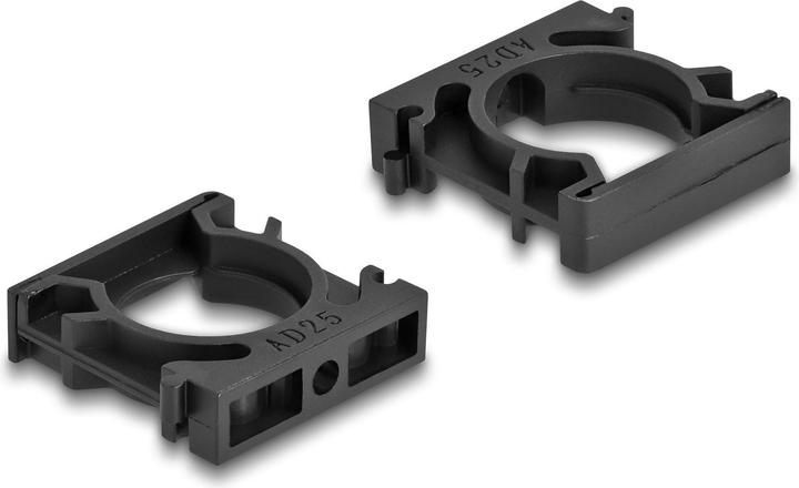 Image du produit Delock Support de gaine de câble 25 mm, 4 pièces, noir (Gaines pour câbles, 3.50 cm)