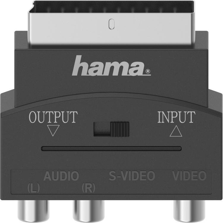 Hama Video-Adapter, S-VHS-Kupplung/3 Cinch-Kupplungen - Scart-Stecker, 4-polig, Video Converter