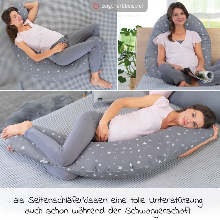 Produktbild Theraline Stillkissen "Das Original" mit Polyester Hohlfaser Füllung inkl. Bezug 190 cm (190 cm)