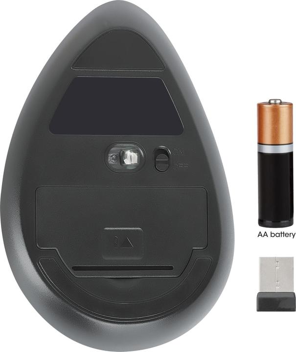 Actual product image Manhattan Vertical Ergonomic Wireless USB Mouse (Wireless)