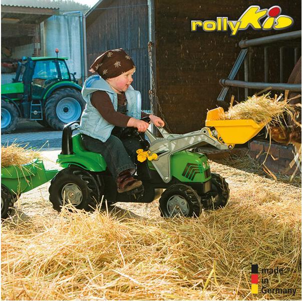 Productafbeelding Rolly Toys Deutz trekker met lader en aanhanger
