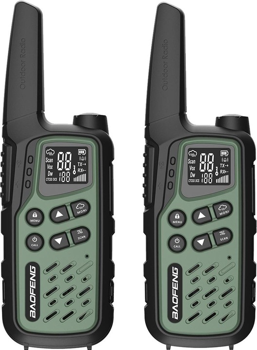 Baofeng Walkie-Talkie BF-T25E Green (10 km)