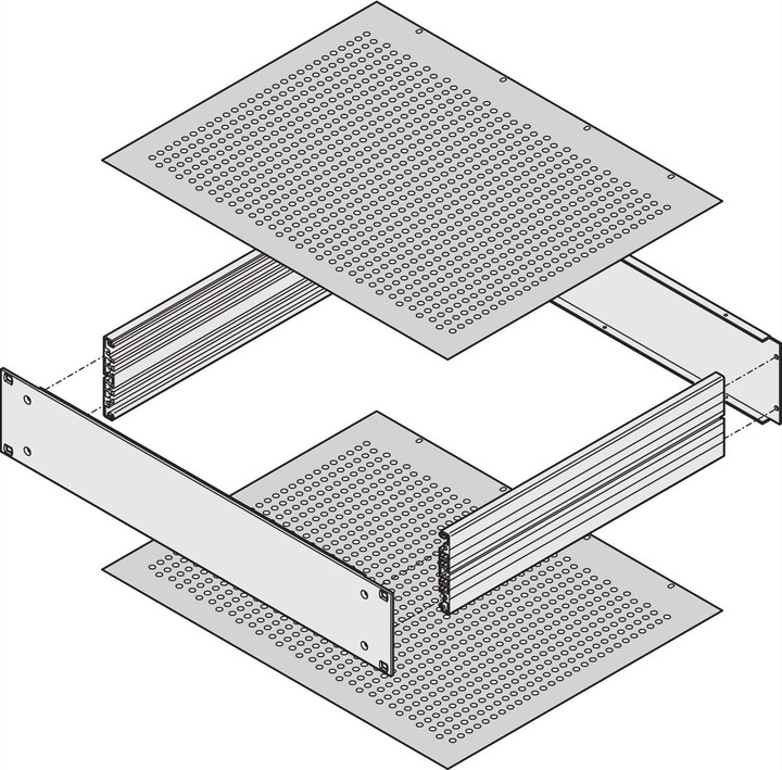 Actual product image Schroff Cover Plates - Cover Plate 220t Perforated