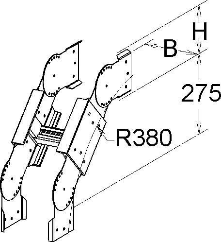 Actual product image Niedax NIE ULBA 150.200 GRP-arch 150x200 mm integ. connection without rungs (Cords)