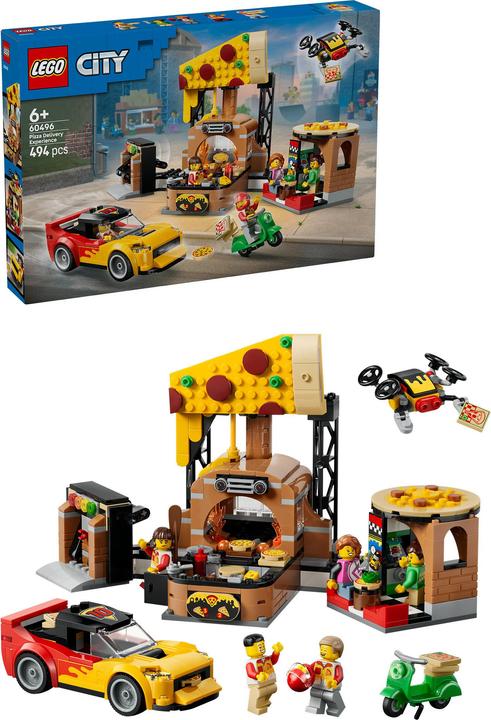 Produktbild LEGO Pizza-Liefererlebnis mit Fahrzeugen (60496)
