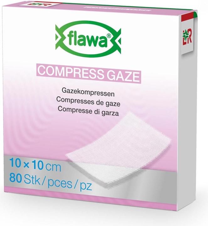 Image du produit Flawa Gazekompressen geschnitten 10x10cm keimreduzierend behandelt