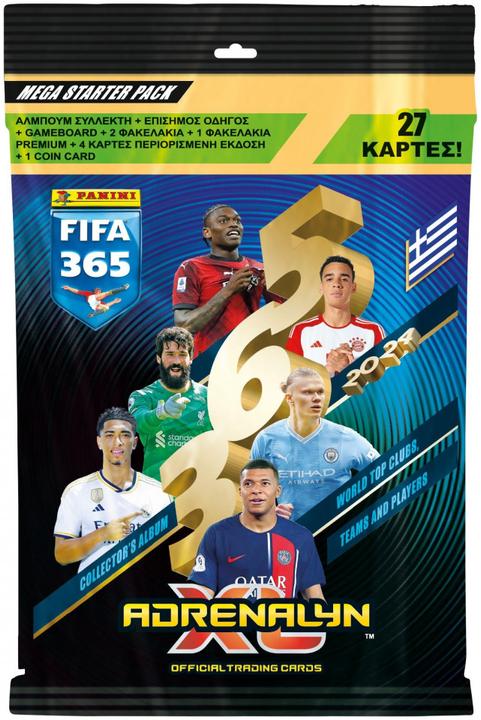 Panini FIFA 365 2024 - Adrenalyn XL Mega Starter Set Pack (Album, Official Guide, Gameboard, 2 pouch