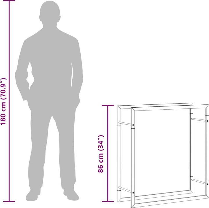 Actual product image vidaXL Kaminholzregal