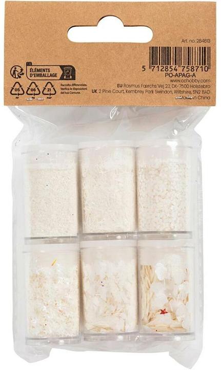 Produktbild Creativ Company Glitzerset Weiss, 6 x 5 g