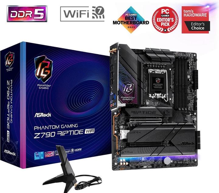 Image du produit AsRock Z890 Riptide WiFi Intel DDR5 S1851 (LGA 1851, Intel Z890, ATX)