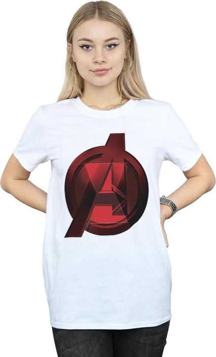 Produktbild Black Widow Film Avengers Logo Baumwolle Boyfriend TShirt (XL)