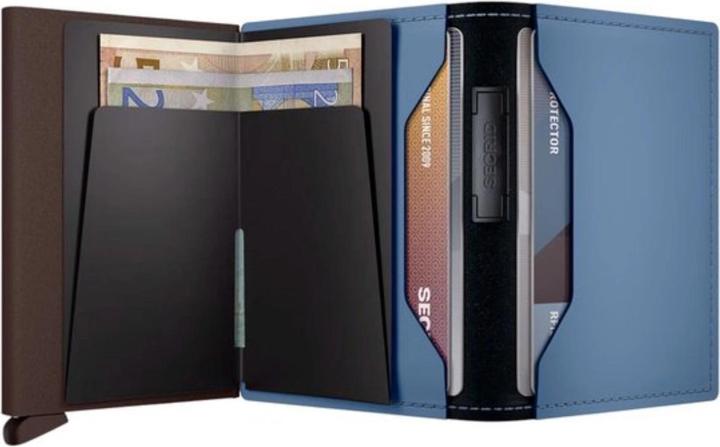 Actual product image Secrid Bandwallet Matte Steel Blue Brown