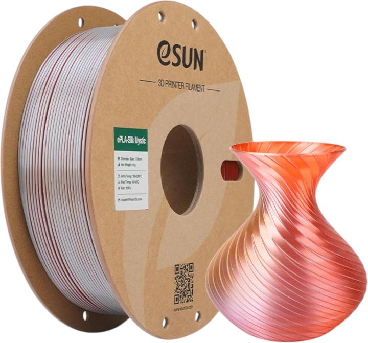 Produktbild eSUN ePLA-Silk Mystic Gold-Silber-Kupfer Filament 1.75mm 1Kg (PLA, 1.75 mm, 1000 g, Mehrfarbig)