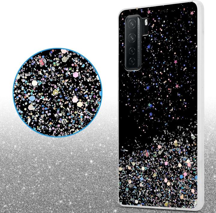 Actual product image Cadorabo Bumper Case for Huawei P40 LITE 5G / NOVA 7 SE TPU funkelnder Glitter (Huawei Nova 7 SE, Huawei P40 Lite 5G)