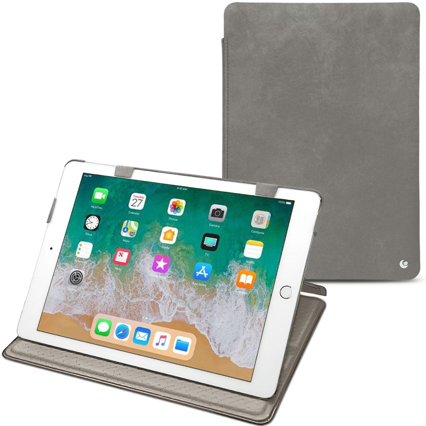 Noreve Lederschutzhülle horizontal (iPad 9.7), Tablet Hülle, Grau