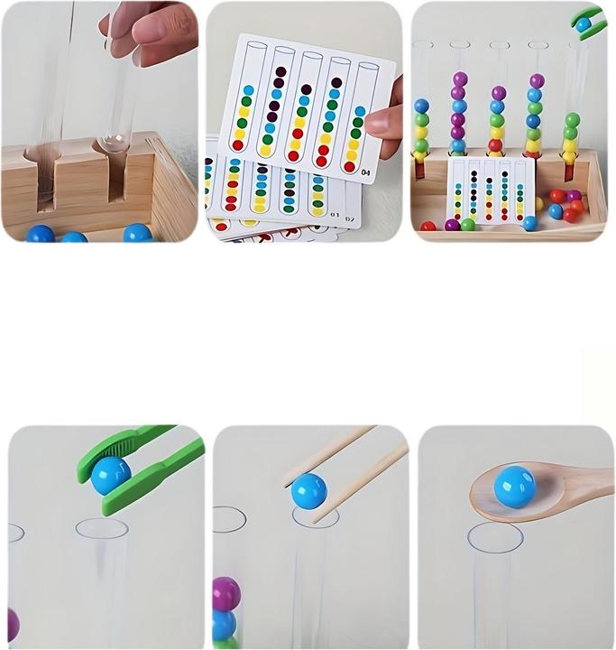 Actual product image Milkii Monessori learning toy with coloured beads