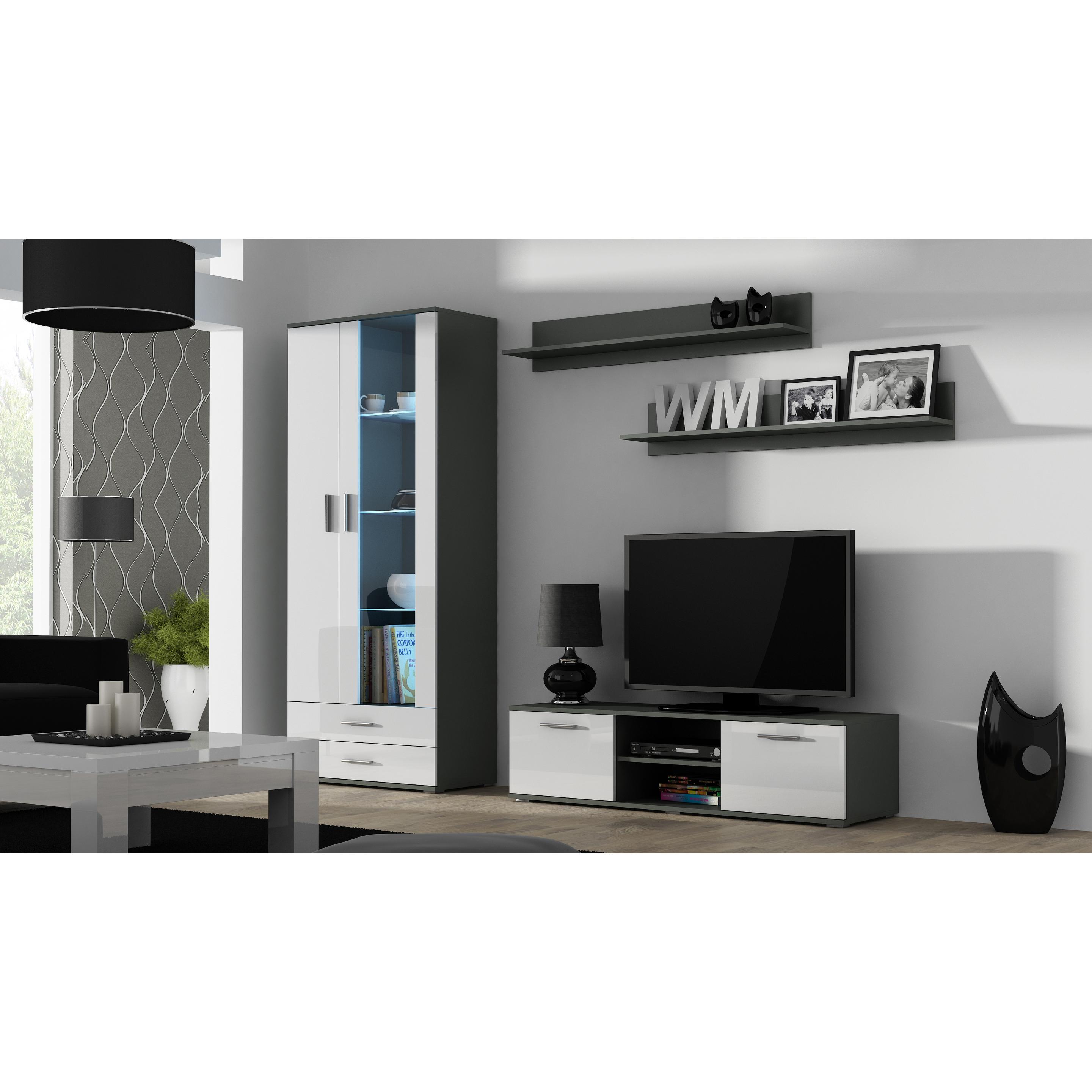 Cama, TV Möbel, SOHORTV140SZ/BI TV-Ständer & Entertainment-Center 1 Regale (140 x 43 x 37 cm)