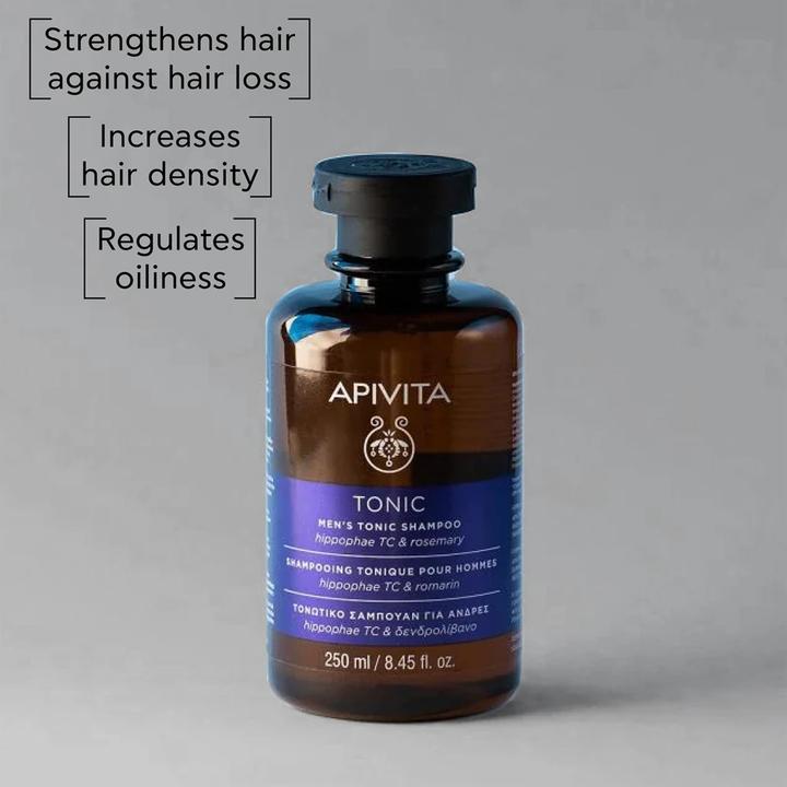 Actual product image Apivita MEN TONIC Shampoo 250 ml (Lice shampoo, 250 ml)