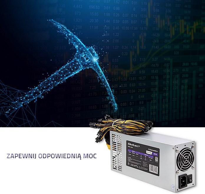 Actual product image Qoltec 50350 POWER SUPPLY 1850W PCI-E 80 Plus Platinum Gaming Miner (1850 W)