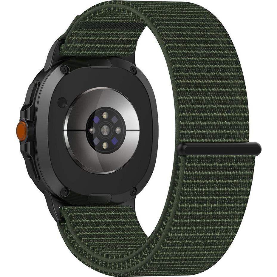 Techsuit - Watchband (W054) - Samsung Galaxy Watch8 40mm/Watch8 44mm/Watch8 Classic - Dark Green (Nylon, Metal), Cinturini per orologi, Verde