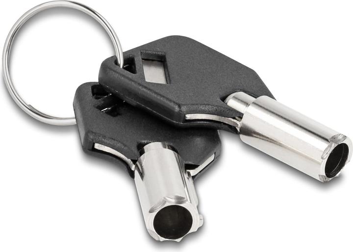 Actual product image Navilock Notebook security cable with key 15.2cm for Kensington slot 3 x 7mm