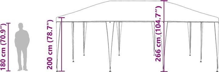 Image du produit vidaXL Tente de réception (600 cm, 400 cm)