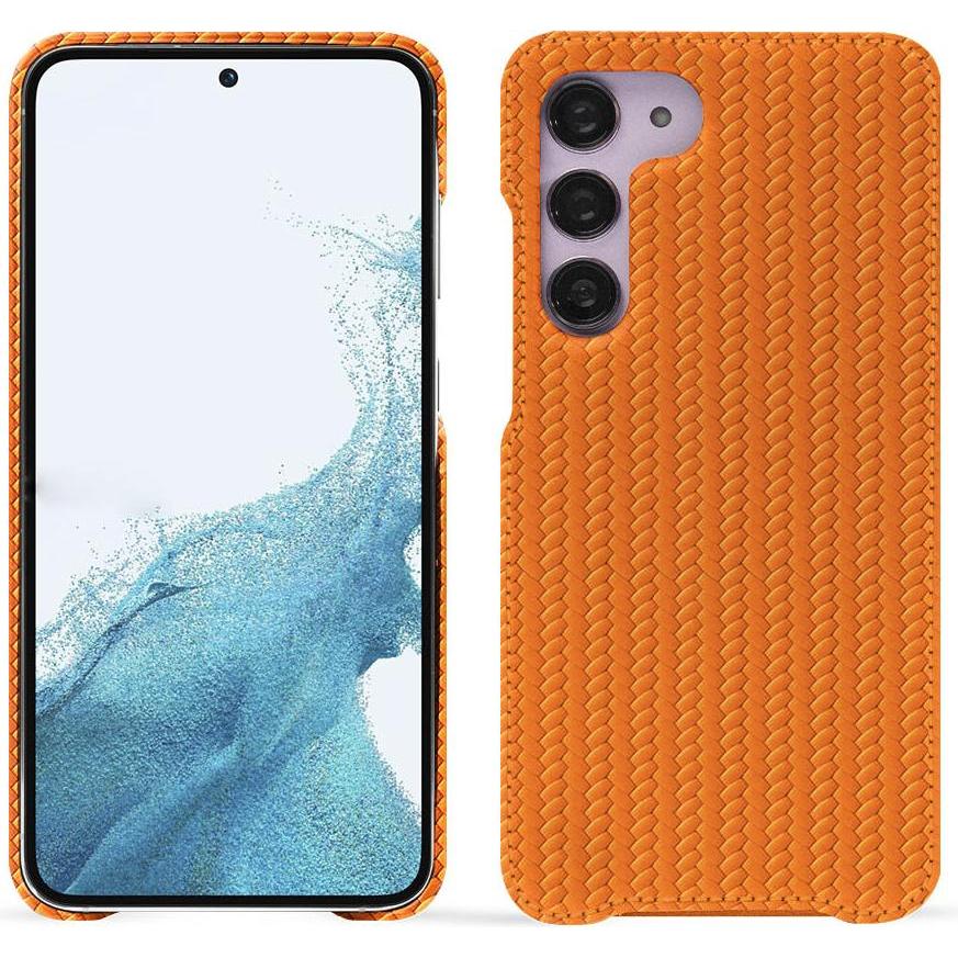Noreve Lederschutzhülle (Samsung Galaxy S23), Smartphone Hülle, Orange
