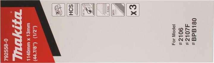 Immagine prodotto Makita 792558-0 13x0,5x1140mm 24T 3Vnt. <4 mm minkštam metalui HCS