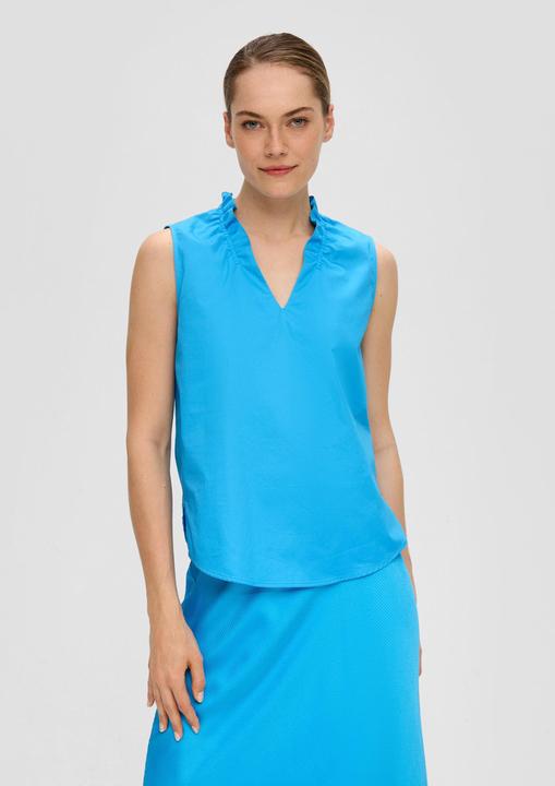 Produktbild S.Oliver Bluse Ärmellose Bluse mit gerüschtem Kragen (48)