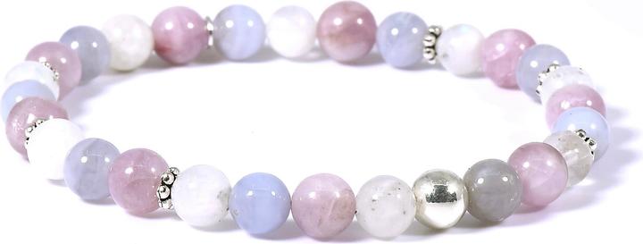 Immagine prodotto Balibay Chayenne (18 cm, Quarzo rosa, Pietra preziosa, Agata, Calcedonio, Oro 14 carati)