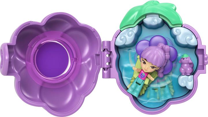 Actual product image Polly Pocket Doll & Micro Compact, Keychain and Sticker Sheet, Pet Accessory, Travel Toys