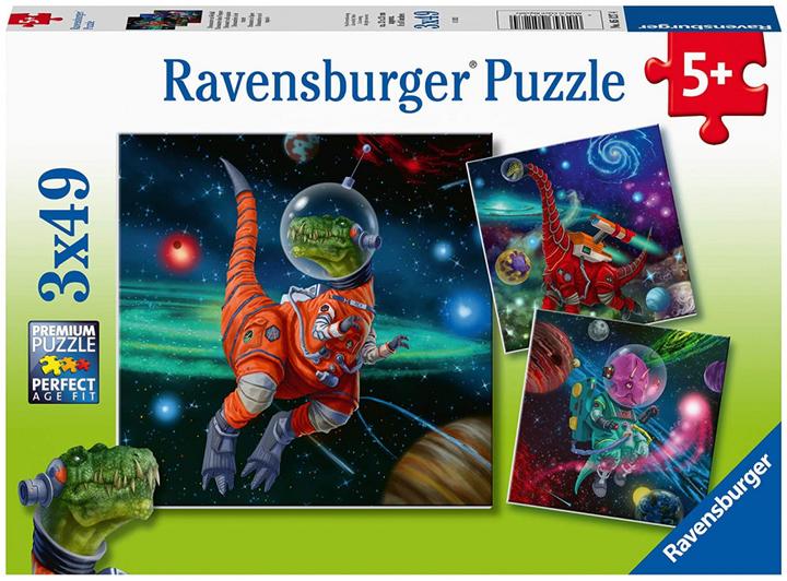 Actual product image Ravensburger Ravensbuger Puzzels 3x49 stukjes Dinosauriërs in de ruimte (49 pieces)