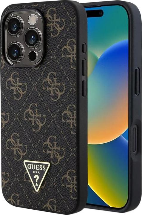 Produktbild Guess GUHCP16XPG4GPK iPhone 16 Pro Max 6.9" czarny/black hardcase New 4G Triangle (Apple iPhone 16 Pro Max)