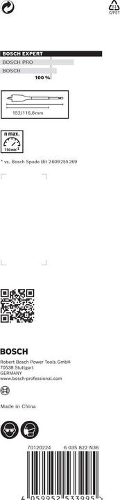 Produktbild Bosch Professional Zubehör EXPERT Self Cut Speed Flachfräsbohrer, 30 x 152 mm (30 mm)